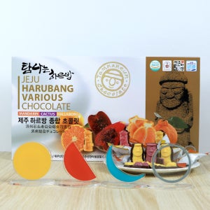 제주도 하르방종합초콜릿 32개입 한라봉 감귤 백년초 3가지맛 기념품