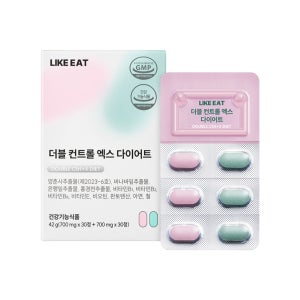 라이킷 더블 컨트롤 엑스 다이어트 바나바잎 혈당관리 혈당스파이크 영양제 60정, 1개