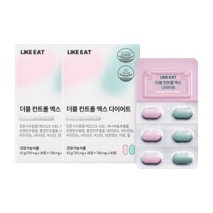 라이킷 더블 컨트롤 엑스 다이어트 바나바잎 혈당관리 혈당스파이크 영양제 60정, 2개