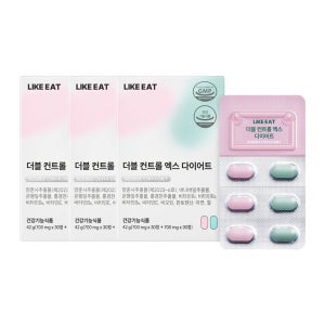 라이킷 더블 컨트롤 엑스 다이어트 바나바잎 혈당관리 혈당스파이크 영양제 60정, 3개