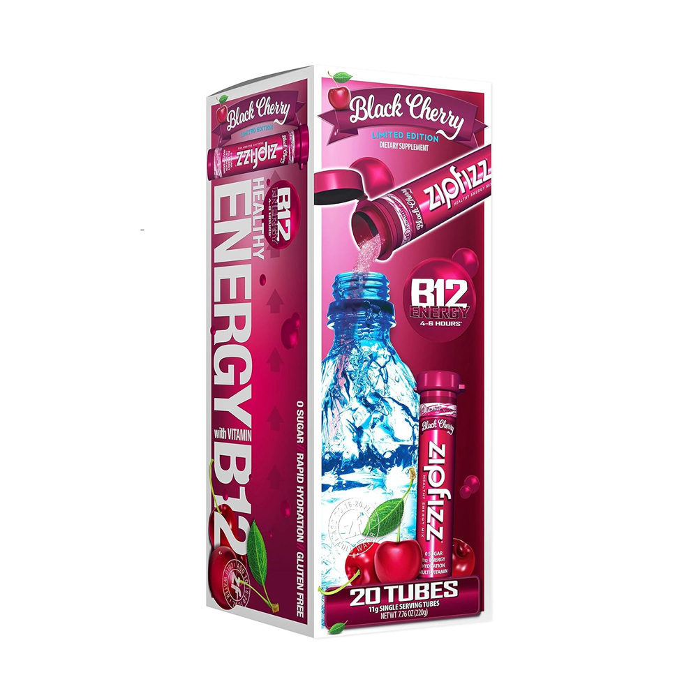 Zipfizz <b>헬시</b> 스포츠 <b>에너지</b> 믹스 비타민 <b>B12 블랙 체리</b> 20 개