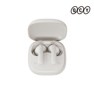 QCY T43 Buds 버즈 AI 무선 블루투스 이어폰 ENC 노이즈캔슬링 패브릭 화이트