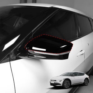 더뉴 EV6 페이스리프트 튜닝 일반형 사이드미러 커버 블랙 몰딩