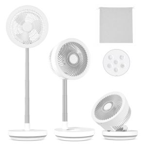 카프 BLDC 접이식 무선 선풍기 회전형 스탠드 폴딩팬 가정용 리모컨 파우치