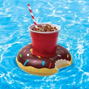 초코도넛 물놀이 컵홀더 음료수 받침대 풀빌라 펜션 수영장 호캉스 스파 욕조 물 병 거치대