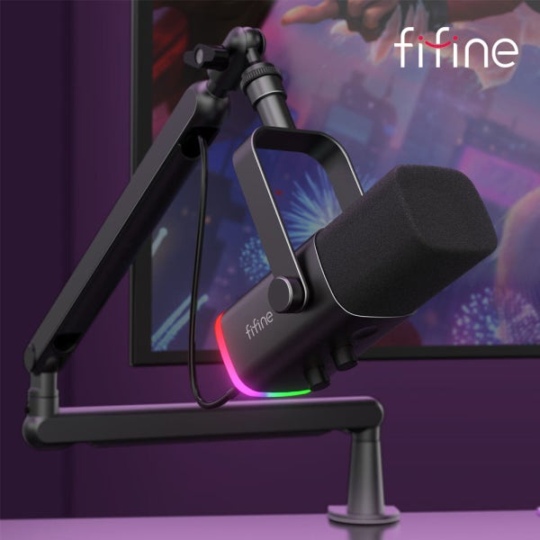 FIFINE AM8 피파인 마이크 다이나믹 방송용 스탠드 녹음 유튜버 먹방 + 거치대 세트
