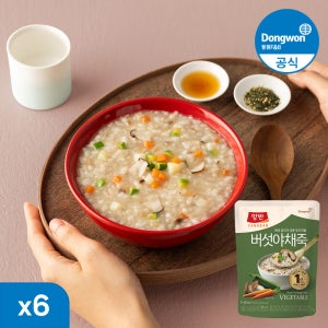 [N배송] 동원 양반 버섯야채죽 파우치 420g 6개