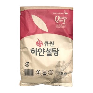 삼양사 큐원 하얀설탕 흰 백설탕 삼양 정백당 포대 업소용 대용량 15kg, 1개