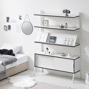 아이퍼스 벽선반장 월 캐비닛 수납장 장식장 4단 수납선반 책장 800