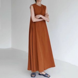 소울라이프 여름원피스 맥시 면린넨원피스 썸머브리즈 베이직 민소매 나시 하객룩 바캉스룩