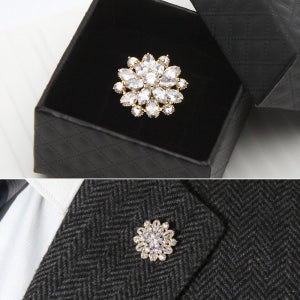 정장 큐빅 배지 브로치 뱃지 AZ-GOBT-030