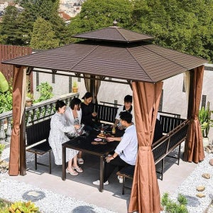 야외 정자 파빌리온 사각 한옥 카페 전망대 A. 2.5x2.5m 파빌리온+3면 A A