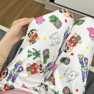짱구잠옷바지 여성 잠옷 캐릭터 수면 홈웨어 실내복 팬츠
