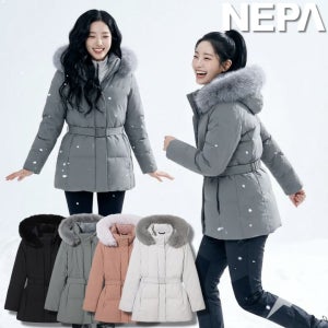 네파 역시즌패딩 안유진 미들 패딩 프리미아 구스다운 경량 점퍼 여성 거위털 야상 자켓