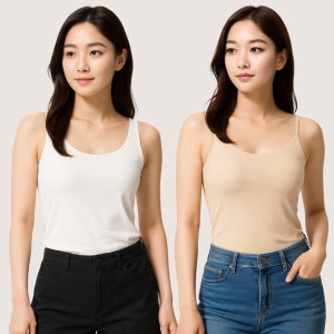 유니클로 에어리즘 브라탑 런닝 브라 캡 내장 나시 캐미솔