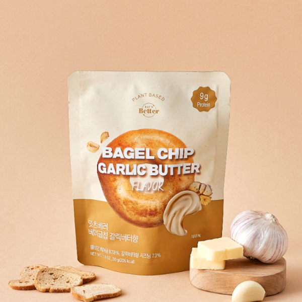 잇츠베러 갈릭버터향 베이글칩 50g 구운과자 단백질 고식이섬유 건강한 식물성 간식 비건