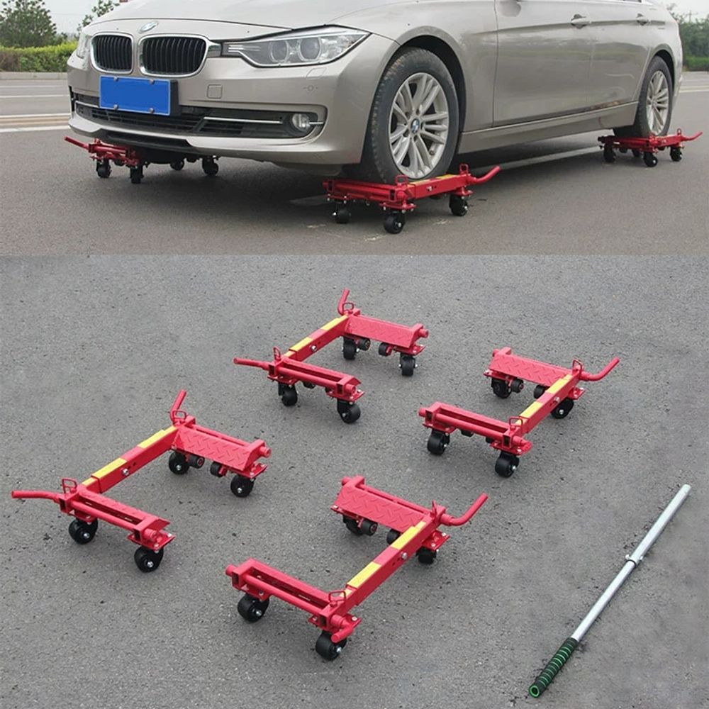 포지션잭 <b>리피트</b> 차량이송 리프트 3톤 레버 이동 타이어 A. 4톤 아연도금1세트 지렛대
