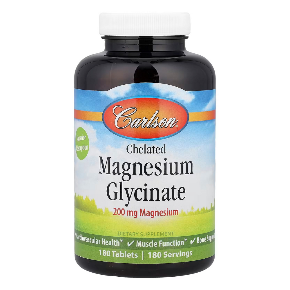 칼슨 <b>킬레이트</b> <b>마그네슘 글리시네이트</b> <b>200mg</b> 180타블렛