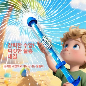 여름 캠핑 장난감 자동물총 장난감물총 전동물총 배낭물총 블루 물총