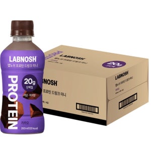 랩노쉬 프로틴 드링크 카카오 초코 260ml X 24개 미니 드링크 삭사대용 고단백