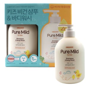 오가니스트 키즈 비건 샴푸 앤 바디워시 715ml 2개 파우더향 코스트코