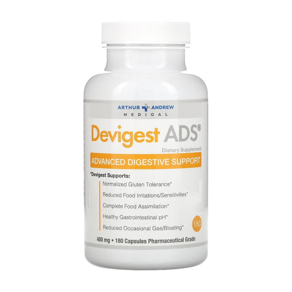 아서 앤드류 메디컬 <b>데비제스트 ADS</b> 어드밴스드 다이제스티브 서포트 400mg 180 캡슐