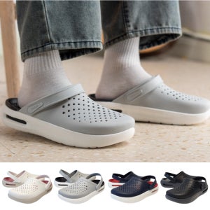 크록스 인모션 클로그 블랙 라이트라이드 남성 샌들 슬리퍼 네이비