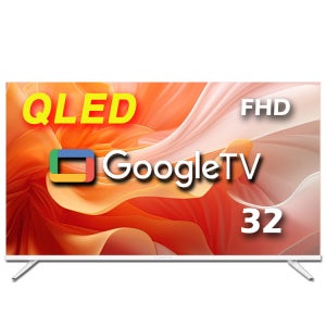 [제주서비스] 화이트색상 QLED 스마트32 FHD 81cm 구글TV 가성비좋은 에너지효율1등급 넷플릭스 유튜브 제주도 당일설치해드림
