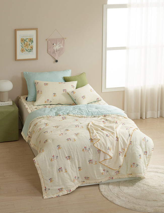 [레노마홈X디즈니] 미키프렌즈 모달이불 바이오워싱 알러지프리 모달100 XS(미니싱글)