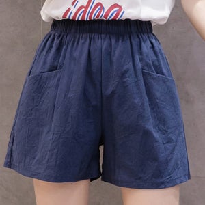 여자 코튼 린넨 3부 4부 밴딩 바지 쇼트팬츠 여름 시원한 쿨 핫 패션 면 마 캐주얼