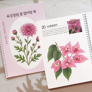 옥상정원 꽃 컬러링 북 도안 어르신 시니어 색칠 공부 어른 성인 취미 치매예방 책