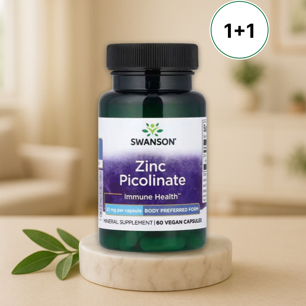 스완슨 아연 <b>징크 피콜리네이트</b> 22mg 피콜린산 Zinc 60캡슐, 2개