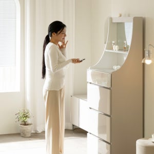 틈새화장대 조명 심플한 슬림 서랍형 화장대 서랍장 600