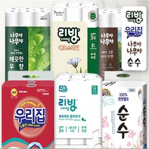 국내산 30롤 3겹 휴지 화장지 구성 모음 대용량 생필품