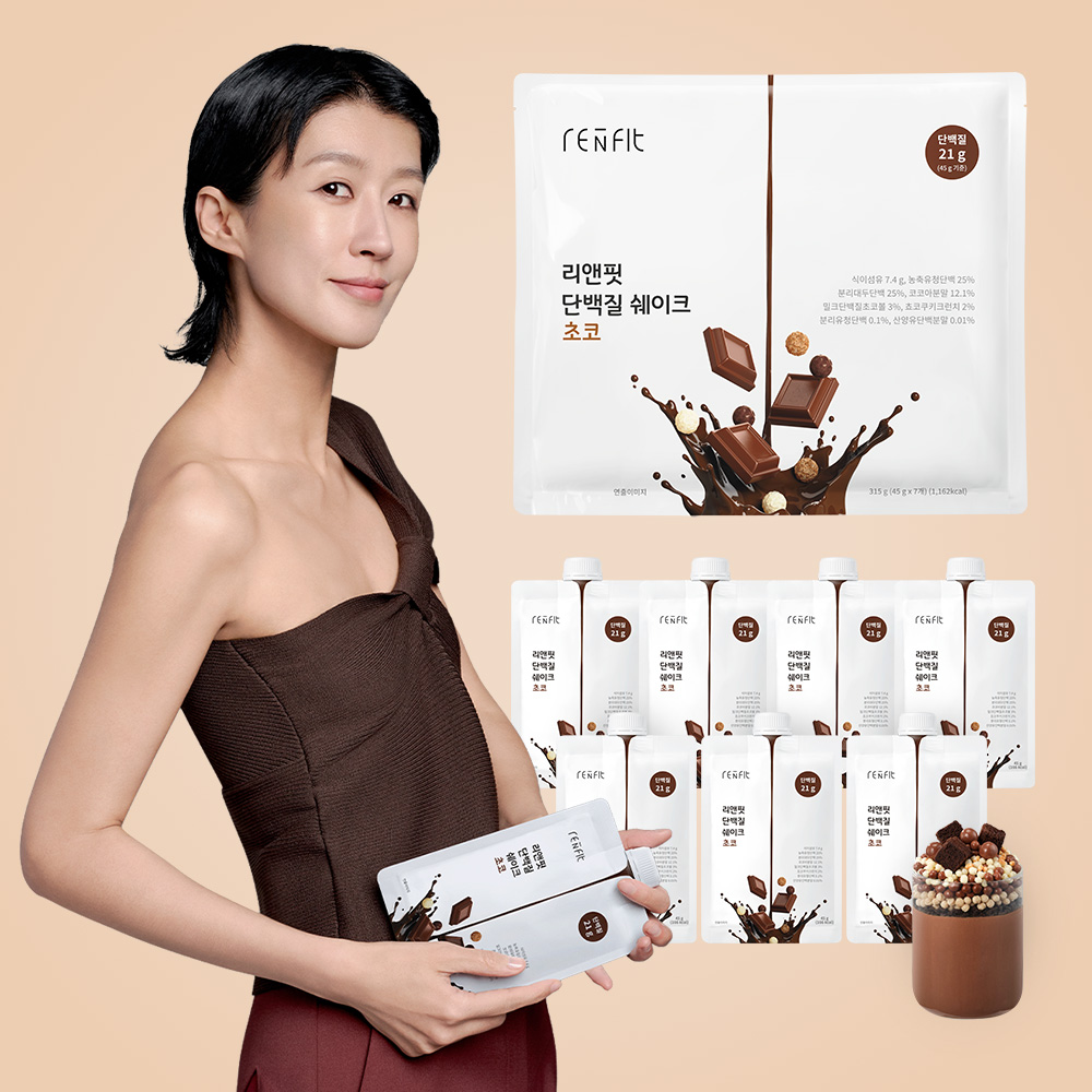리앤핏 홍진경 단백질쉐이크 식사대용 파우치 5종, 대용량 2종