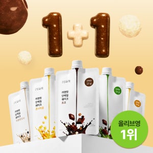 [1+1]리앤핏 단백질쉐이크 식사대용 파우치 2세트 초코 외 5종
