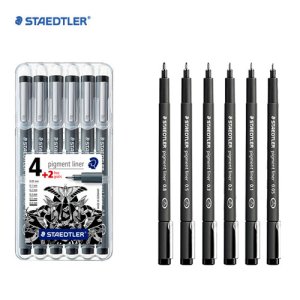 [스테들러] 308 피그먼트라이너 4+2 / 디자인용 피그먼트펜 캘리그라피펜