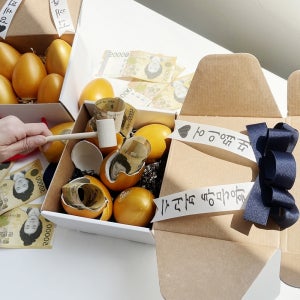 행운의 황금알 계란 깨기 서프라이즈 반전 용돈 현금 이벤트