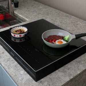 웰치 인덕션 3구 KR-S4800N 프리스탠딩 세트 높이8cm 블랙