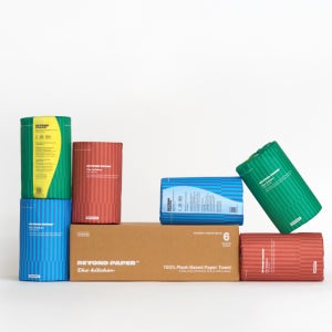 [노브레이너] 비욘드페이퍼 키친타올 2겹 120매 6롤 무표백 무형광 프리미엄 대나무