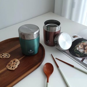 핫콤 죽통 겸 도시락 JBL-420 420ml 올스텐 수능 캠핑 나들이 밥통 국통