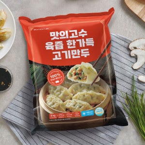 육즙 한가득 고기만두 2kg 미친 육즙만두 국산 대용량 간편식 1+1