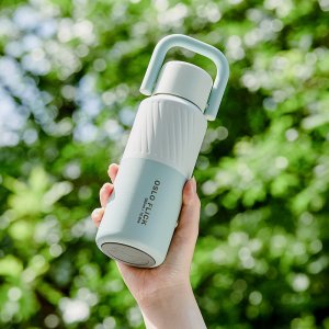 오슬로 완전 밀폐 장시간 보온보냉 원터치 접이식핸들 플릭 텀블러 380ml