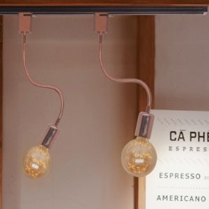 포인트 인테리어 노출형 볼 자바라 레일 조명 카페 거실 테이블 조명등