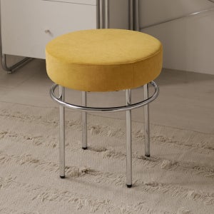엘라 스툴 패브릭 화장대 의자 글래시머스타드 CNM242C