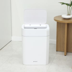 키친아트 센서 휴지통 슬림 쓰레기통 자동 밀폐 욕실 12L