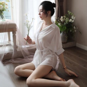 섹시 가운 이벤트 여성슬립 란제리 시스루 허니문 속옷