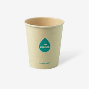 슬림 300ml (10온스) 친환경 대나무 종이컵 500개 생분해 일회용 테이크아웃 커피컵