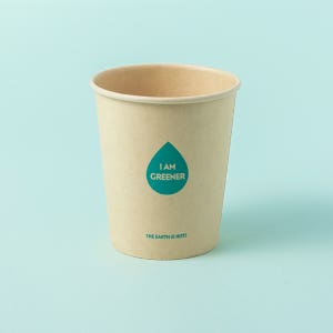 슬림 300ml (10온스) 친환경 대나무 종이컵 500개 생분해 일회용 테이크아웃 커피컵