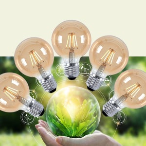 ST LED 에디슨전구 5개 램프 G95 4W 카페조명 전구 필라멘트